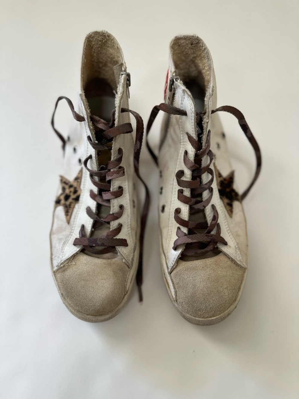 Golden Goose Women’s Francy Sneakers with Leopard Print Hair Star | Size 8 - Picture 2 of 14